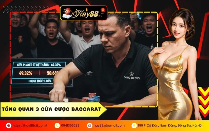 Tổng quan 3 cửa cược Baccarat